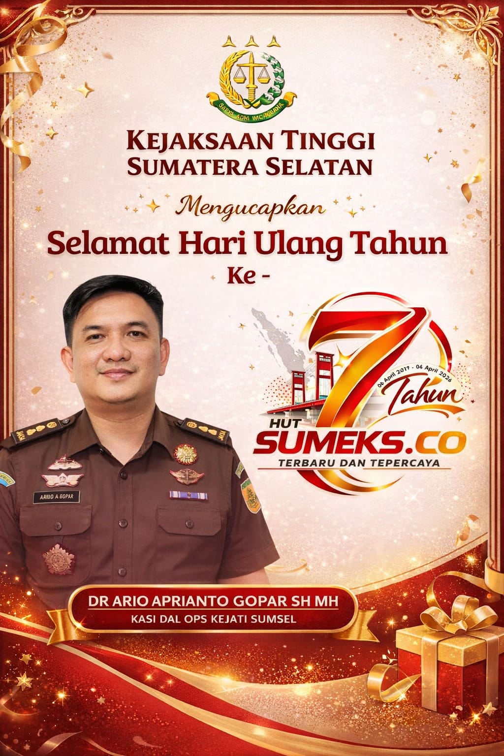 hut sumeksco2026 ario kejati sumsel