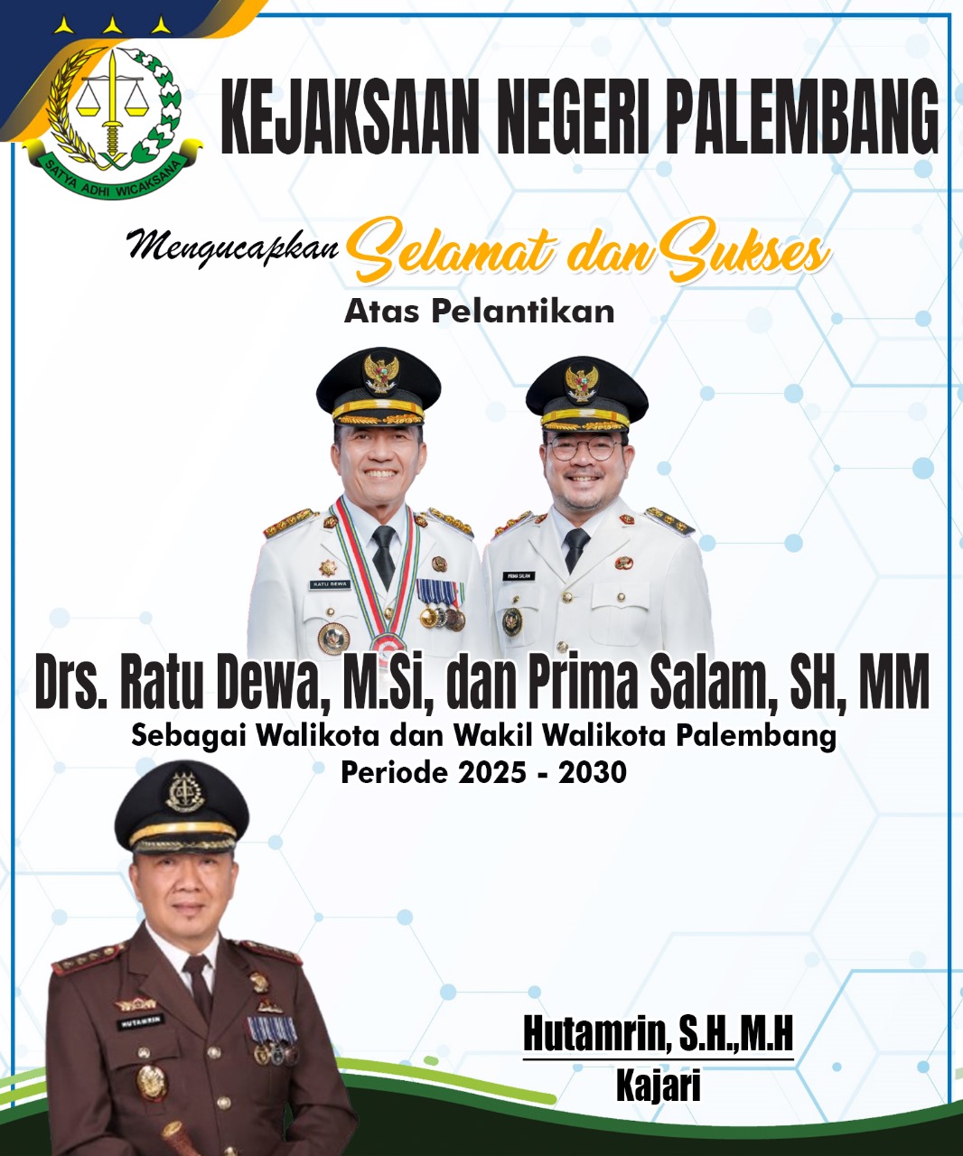 Kejaksaan Negeri Palembang Mengucapkan Selamat ata