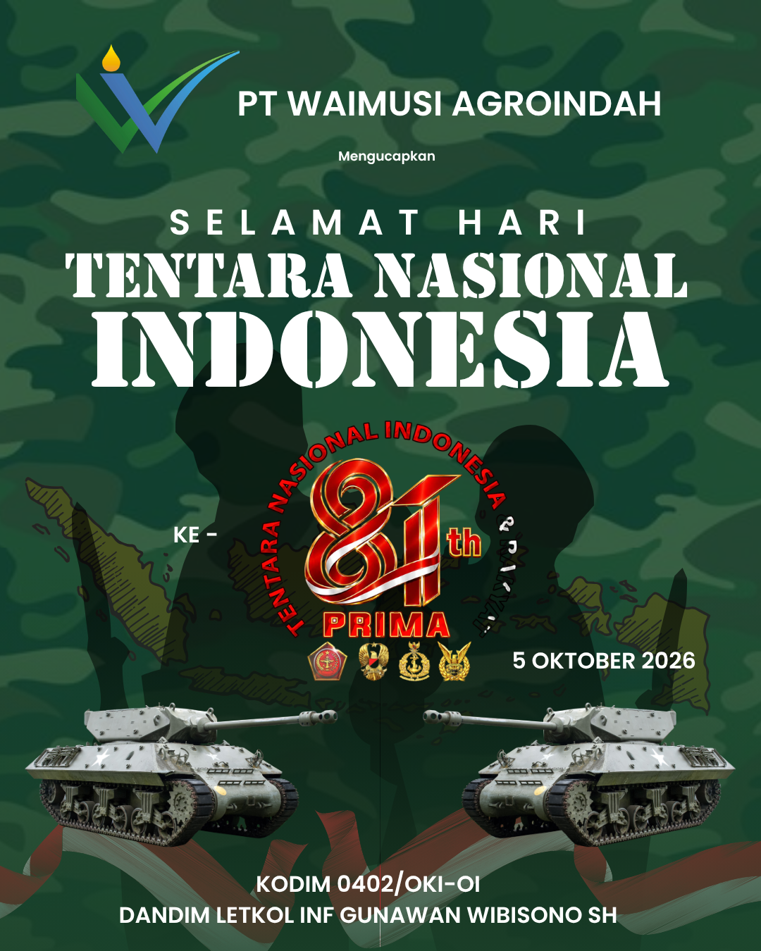 Ucapan HUT TNI PT Waimusi
