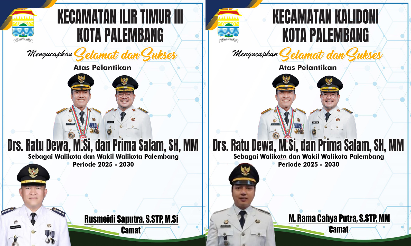 Camat IT 3 dan Kalidoni Mengucapkan Selamat Atas P