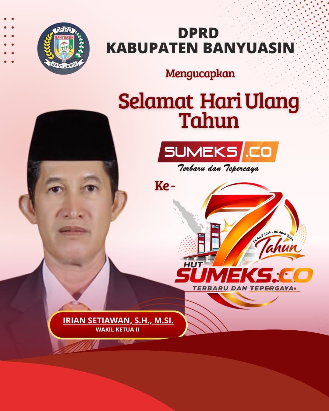 hut sumeksco2026 dprd  banyuasin