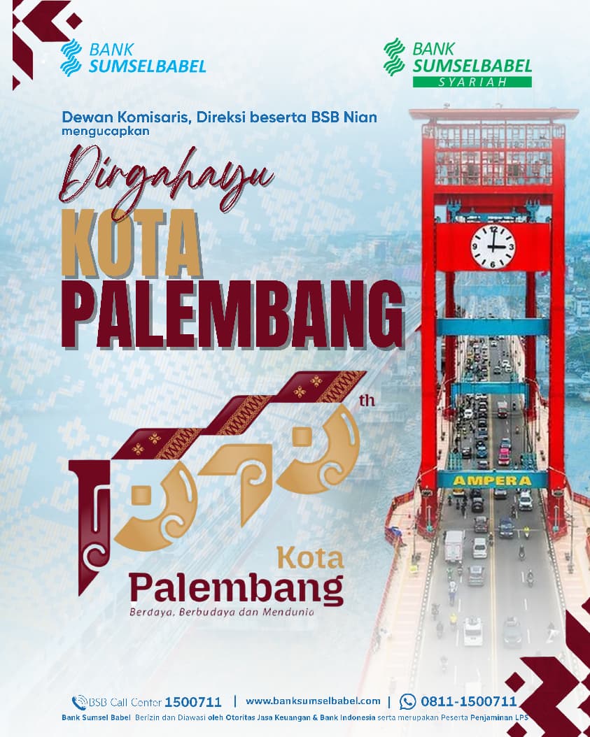 ucapan hut kota Palembang BSB