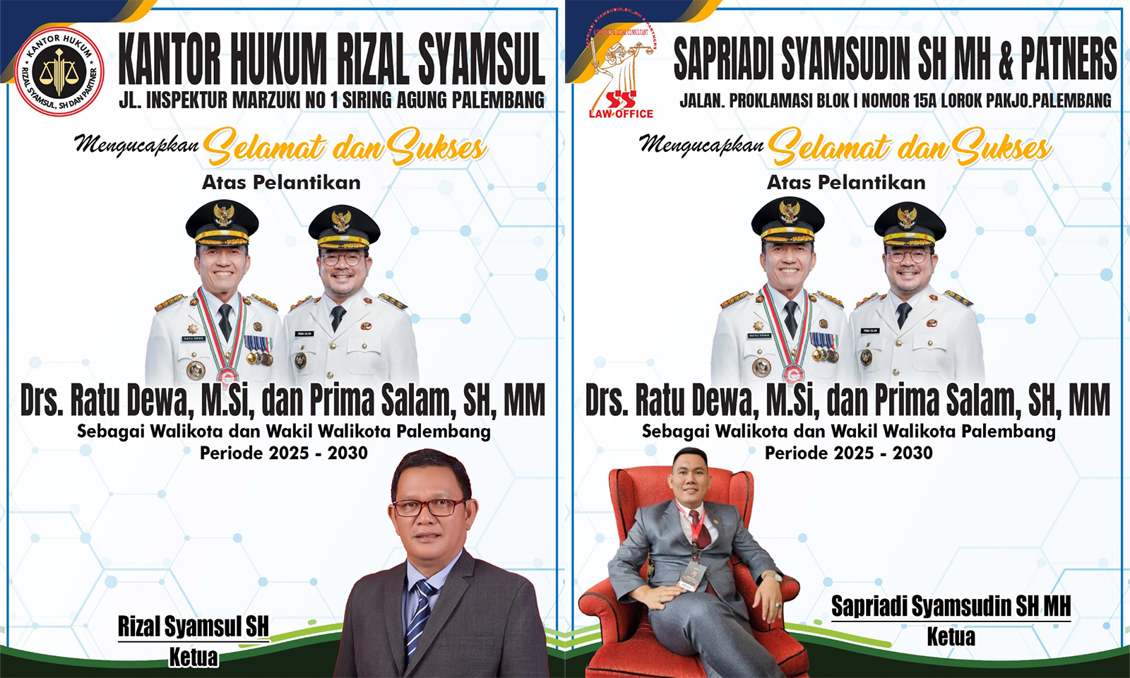 Kantor Hukum Rizal Syamsul dan Sapriadi Mengucapka