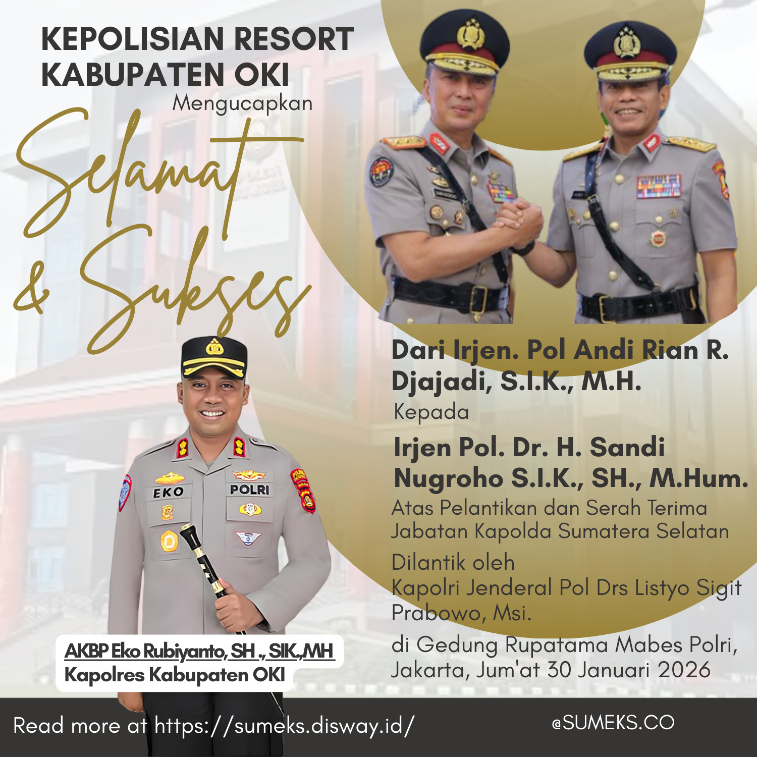 Ucapan Kapolda Kapolres OKI Ucapan Kapolda Kapolres OKI