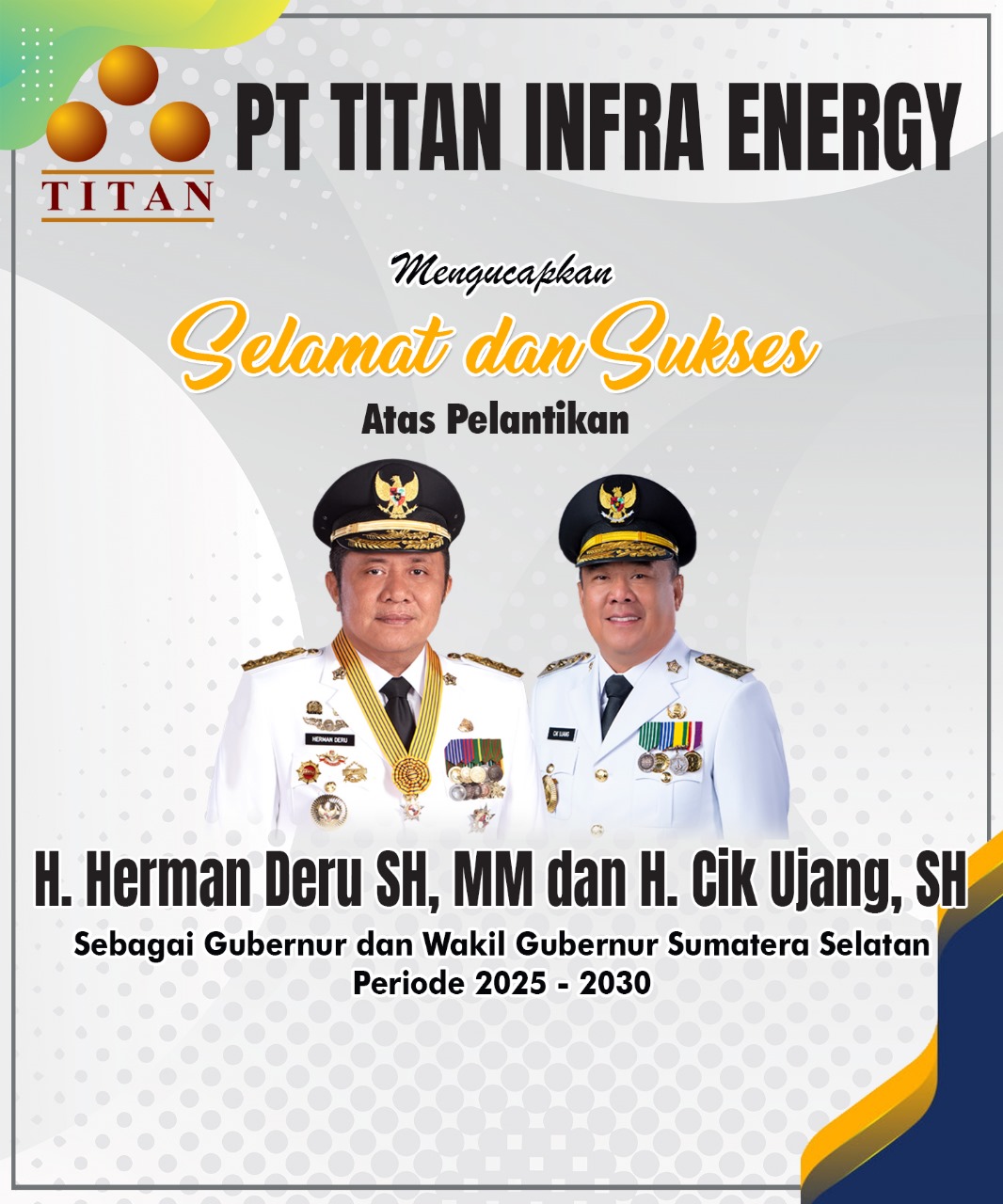 PT Titan Infra Energy Mengucapkan Selamat atas Pel