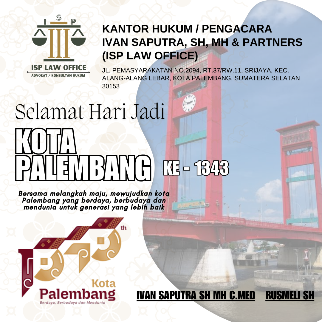 ucapan hut kota Palembang isp law