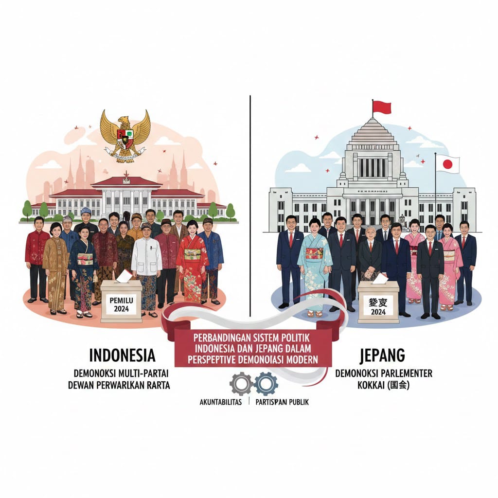 Perbandingan Sistem Politik Indonesia dan Jepang dalam Perspektif Demokrasi Modern