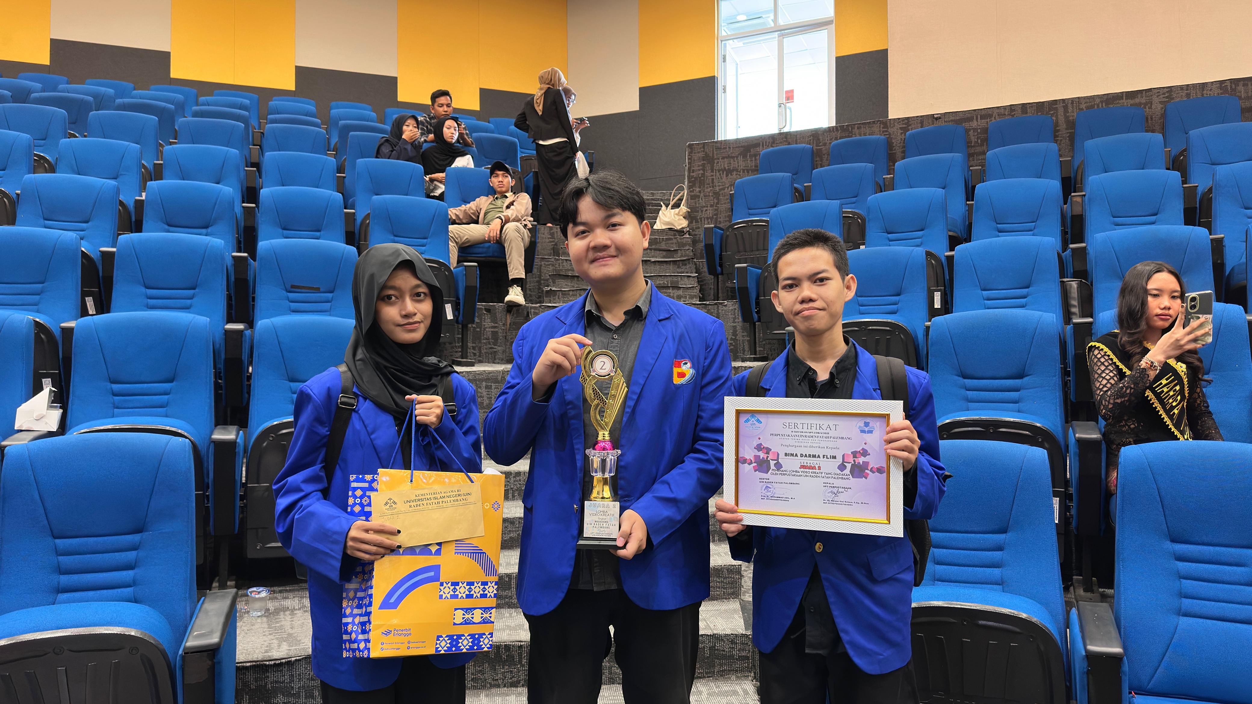 Tim Bina Darma TV Sabet Juara 2 di Festival Literasi UIN Palembang: Bukti Kreativitas Mahasiswa di Era Digital