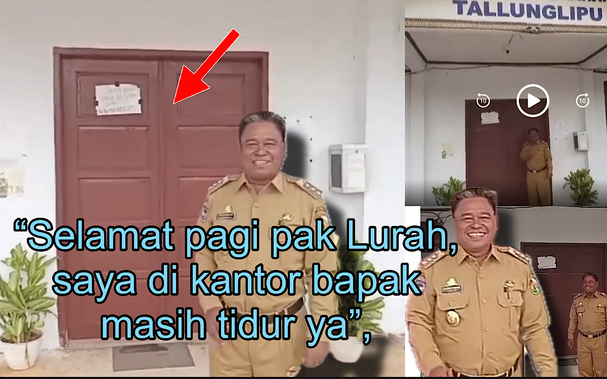 Kocak, Bupati Bikin Video Buat Pak Lurah di Depan Kantor Belum Buka: ‘Selamat Pagi, Masih Tidur Ya’