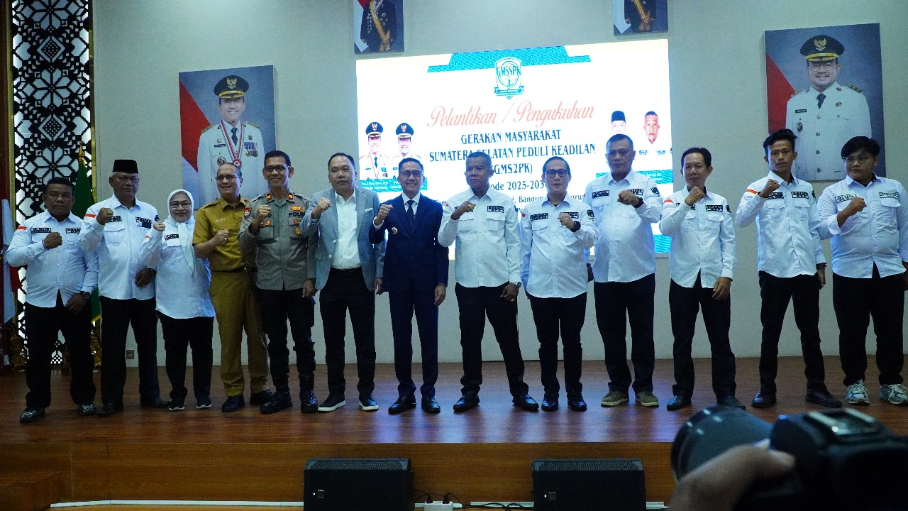 Pengukuhan Ormas GMS2PK, Ratu Dewa Siap Bersinergi Untuk Kemajuan Kota Palembang.