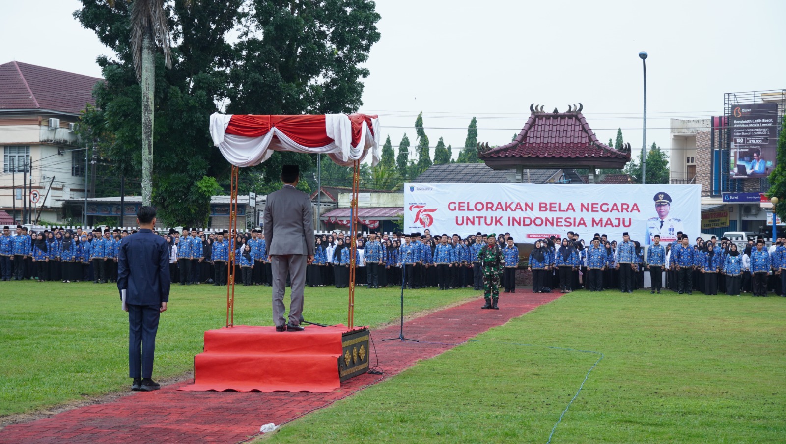 Pj Bupati OKI Gemakan Pesan Presiden Prabowo di Hari Bela Negara