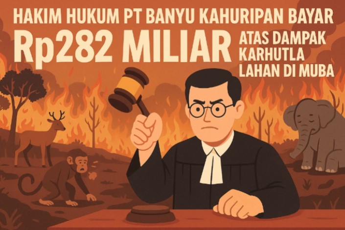 Gugatan KLH Dikabulkan, PT Banyu Kahuripan Dihukum Bayar Ganti Rugi Dampak Karhutla di Muba Rp282 Miliar