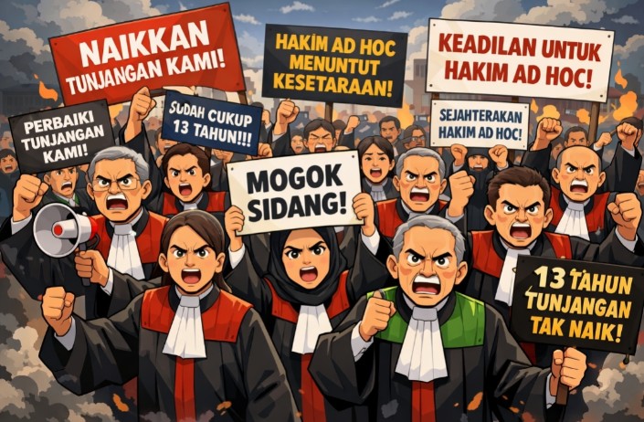 Lebih dari Satu Dekade Tunjangan Tak Naik, Hakim Ad Hoc Tipikor hingga HAM Ancam Mogok Nasional