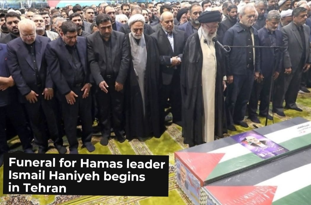 Prosesi Pemakaman Simbolis Pimpinan Hamas Ismail Haniyeh Diikuti Lautan Pelayat