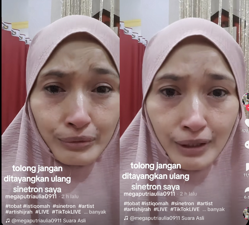 Viral! Mega Putri Aulia Nangis Minta Sinetron Lawasnya Sebelum Pakai Hijab Jangan Ditayangkan, Kenapa?