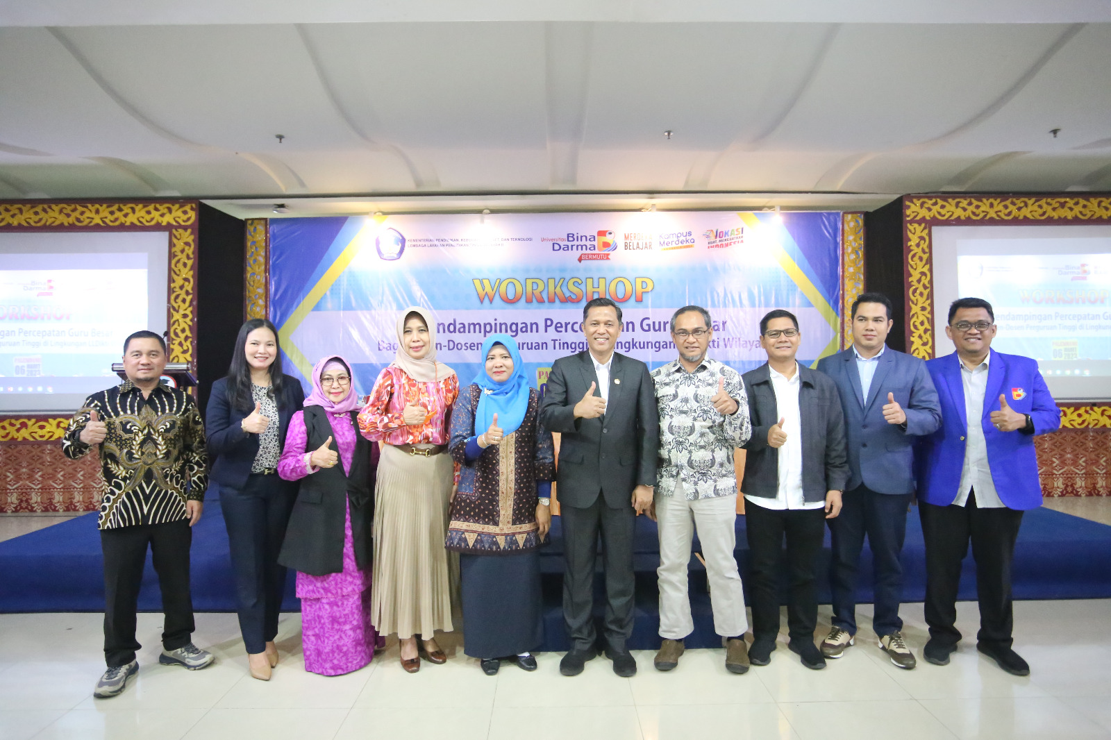 Universitas Bina Darma Palembang Jadi Tuan Rumah Pendampingan Percepatan Guru Besar LLDIKTI Wilayah II