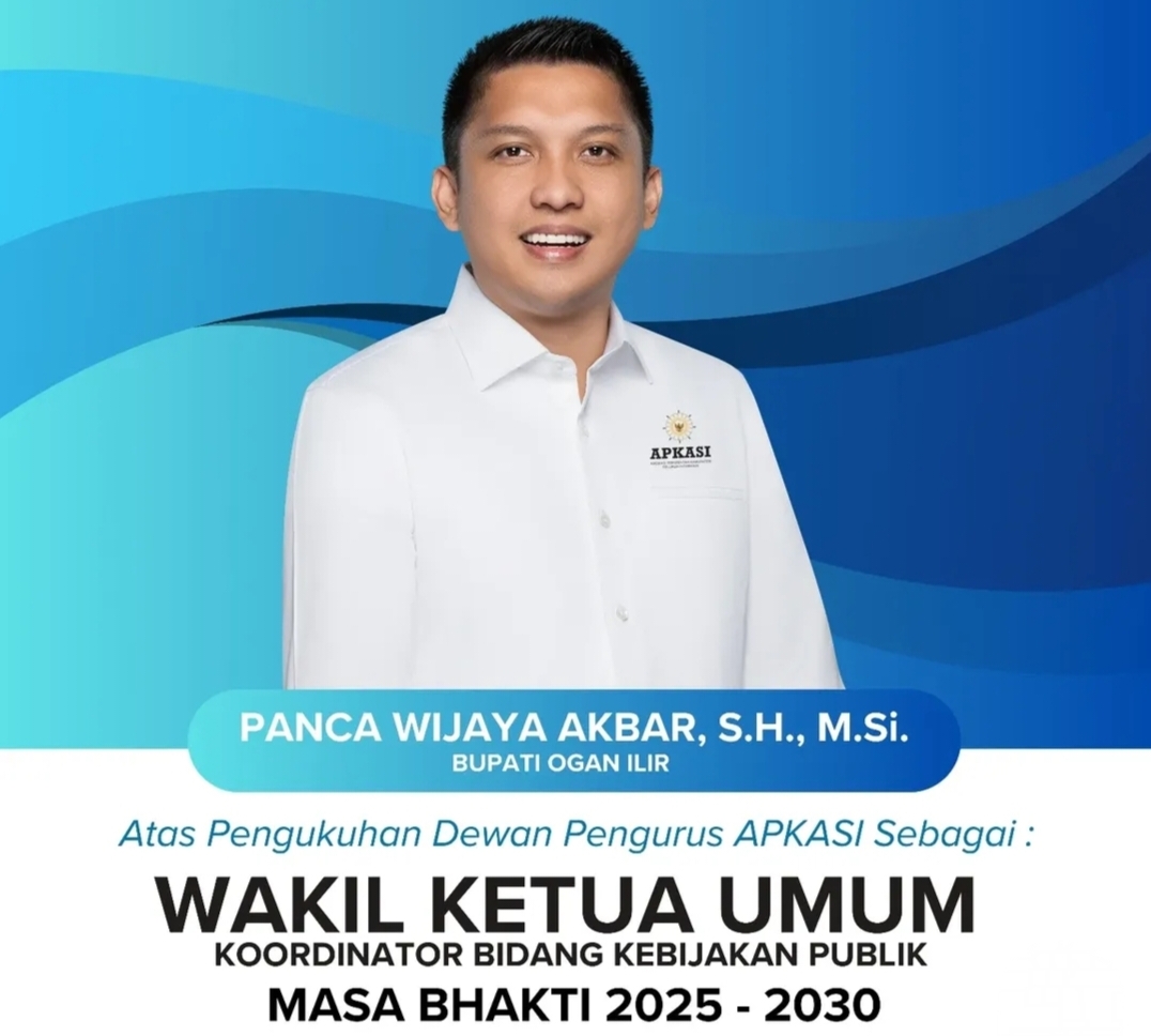 Panca Wijaya Akbar, Bupati Ogan Ilir, Dikukuhkan Mendagri RI Sebagai Waketum APKASI 2025-2030
