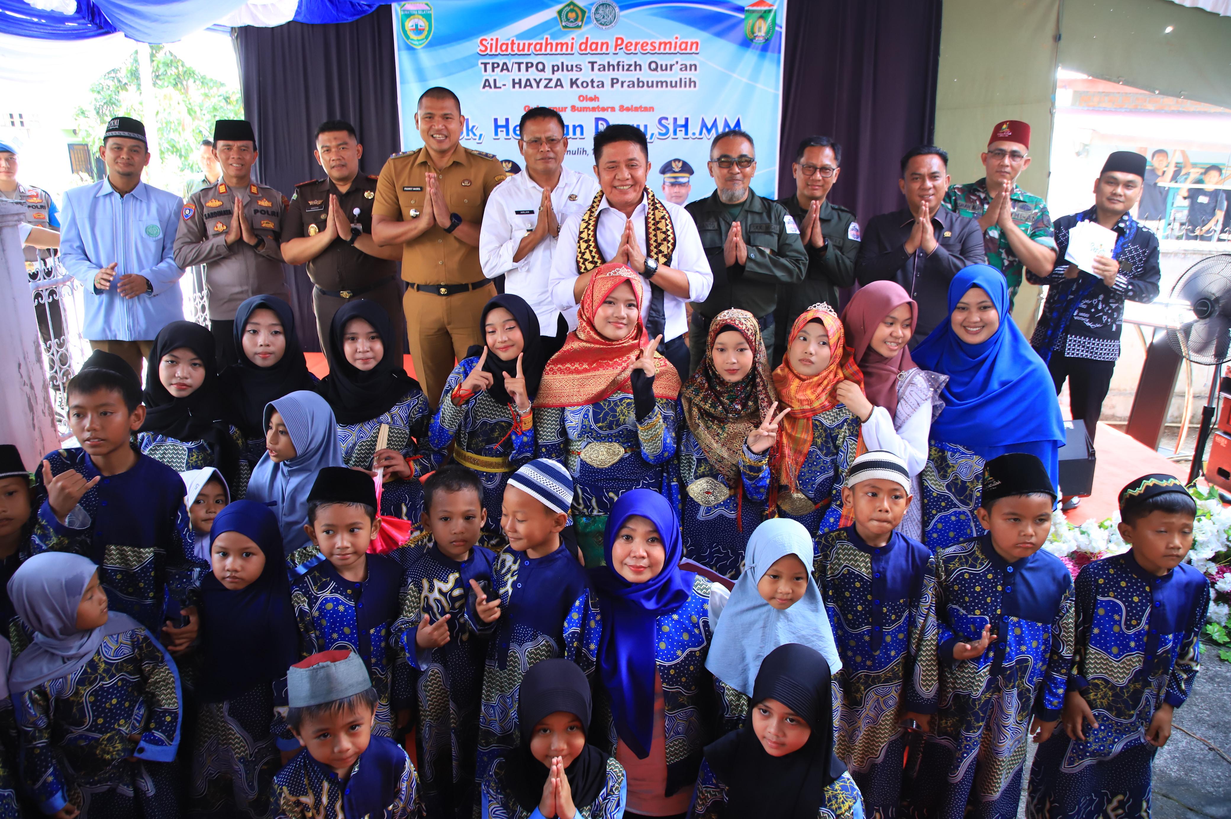 Gubernur Sumsel Resmikan Tahfizh Quran Al Hayza: Langkah Nyata Mencetak Generasi Emas Beriman