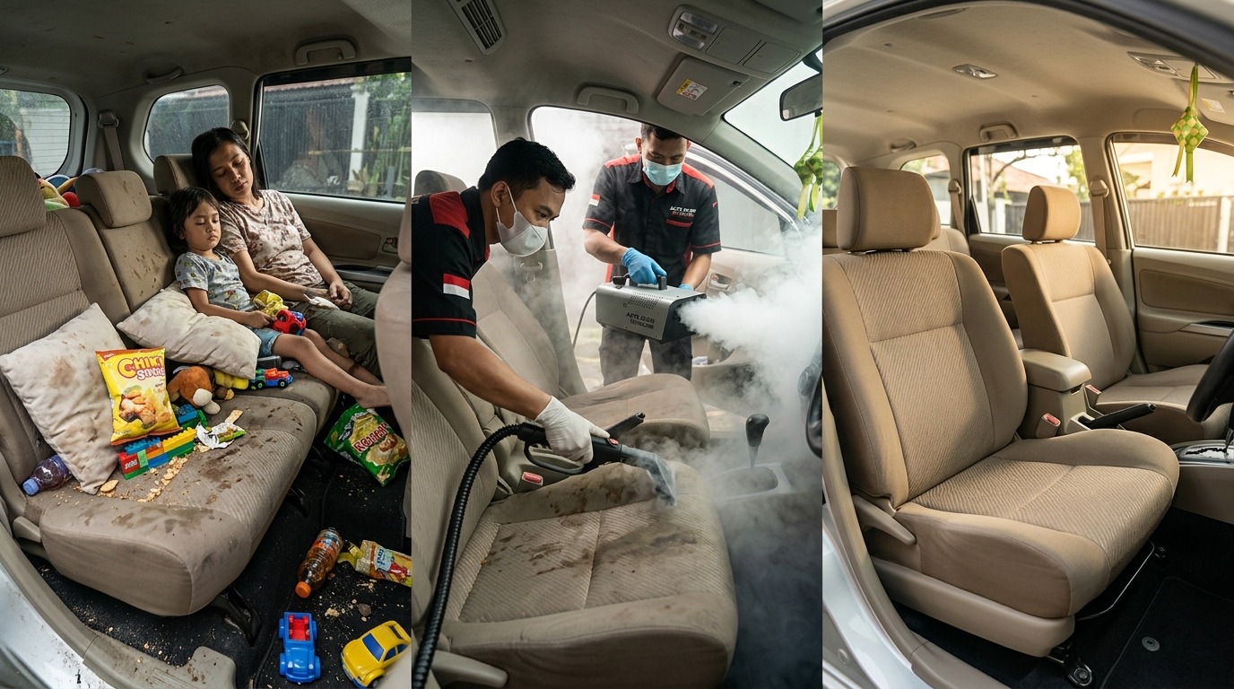 Mobil Bau dan Penuh Bakteri Setelah Mudik? Segini Biaya Fogging & Deep Cleaning Interior yang Wajib Disiapkan