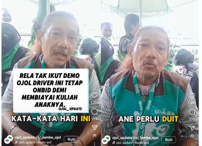 Tak Ikut Demo Serentak, Driver Ojol: 'Gue Perlu Duit Buat Nafkahi Keluarga'