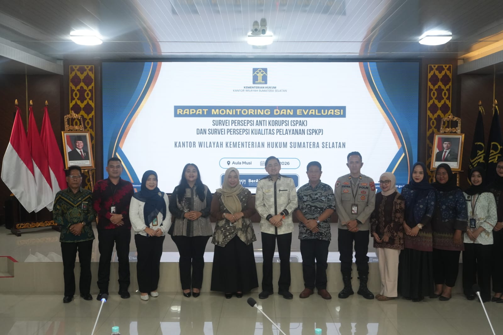 Kemenkum Sumsel Perkuat Integritas dan Kualitas Layanan Melalui Evaluasi SPAK-SPKP 2026