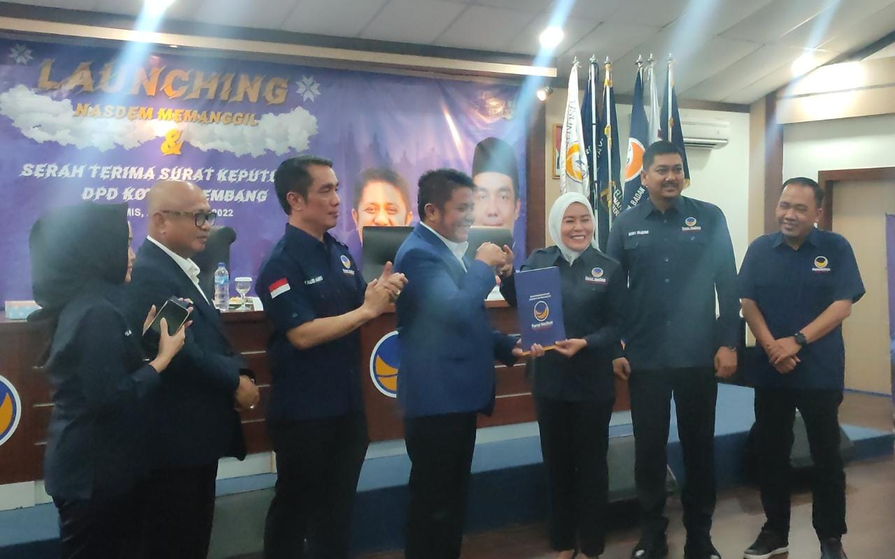Fitrianti Agustinda Resmi Pimpin Partai Nasdem Palembang