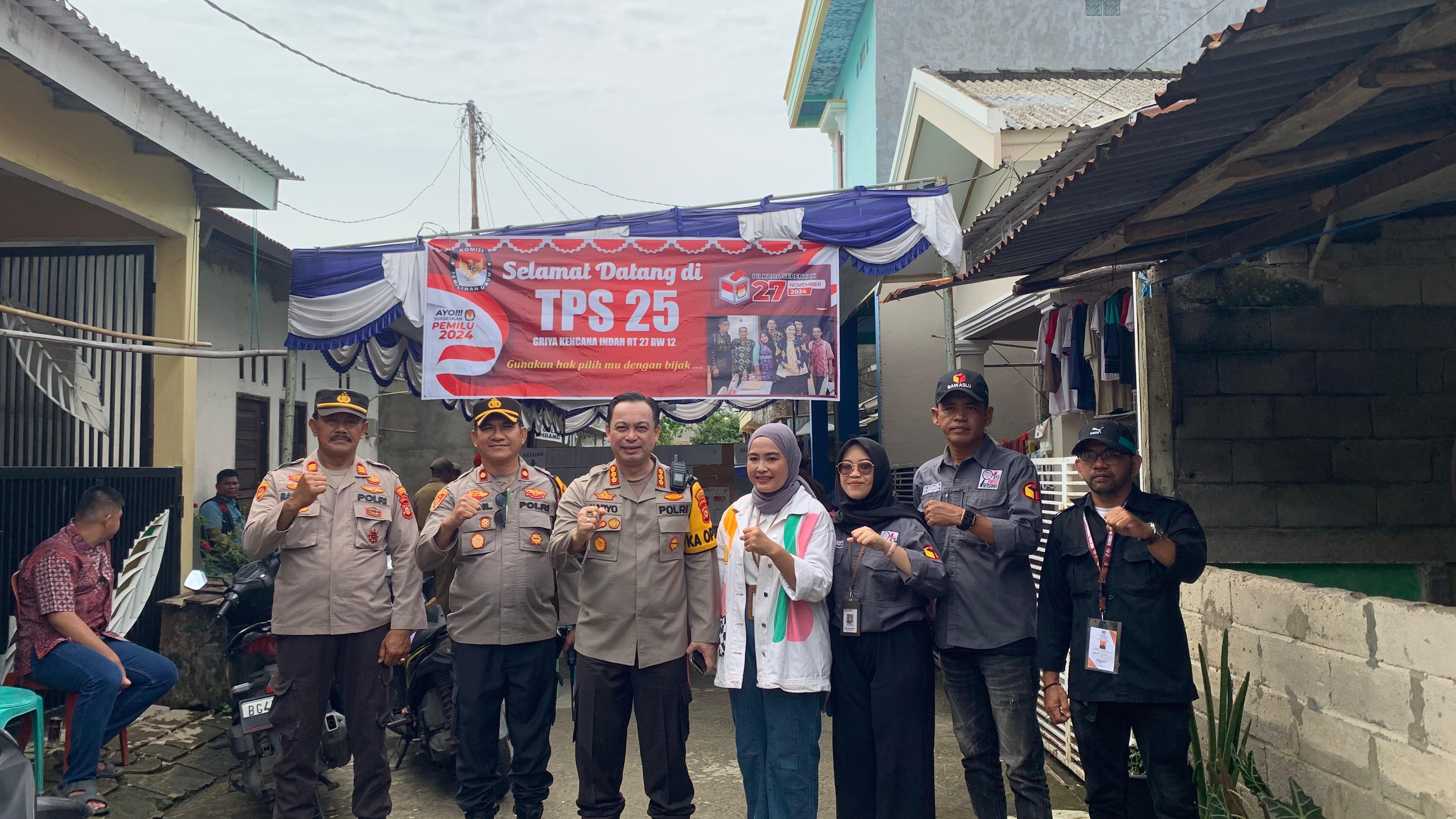 Kapolrestabes Palembang Pantau Langsung TPS yang Gelar Pemungutan Suara Ulang, Berikan Harapan Ini untuk KPU 