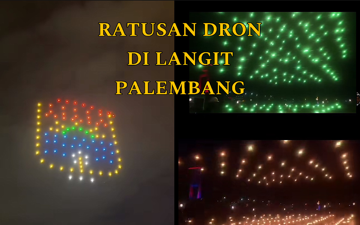 Ini Rekomendasi Spot Terbaik Saksikan 150 Drone di Langit Palembang Saat Menyambut Malam Tahun Baru 2025  