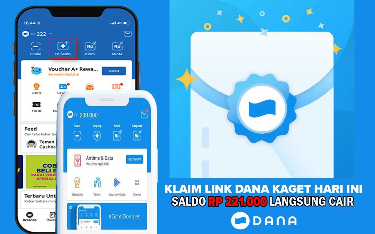 Jangan Lewatkan! Raih Saldo Gratis hingga Rp221.000 dari DANA Kaget Hari Ini