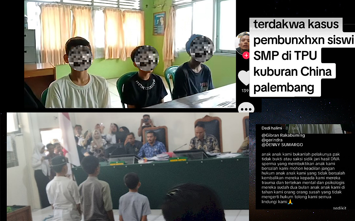 Beredar Video 3 ABH Kasus Pembunuhan dan Rudapaksa Siswi SMP di Palembang Minta Tolong Presiden Prabowo