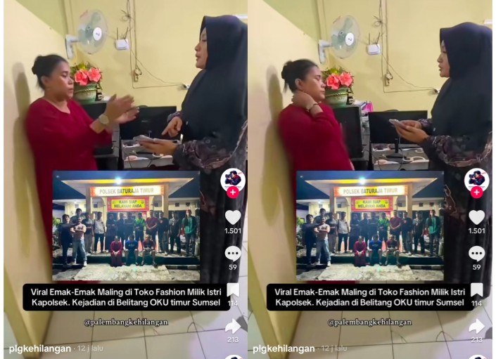 Viral Emak-Emak di OKUT Nekat Mencuri di Toko Milik Istri Kapolsek, Berkali-Kali Ucap 'Demi Allah'