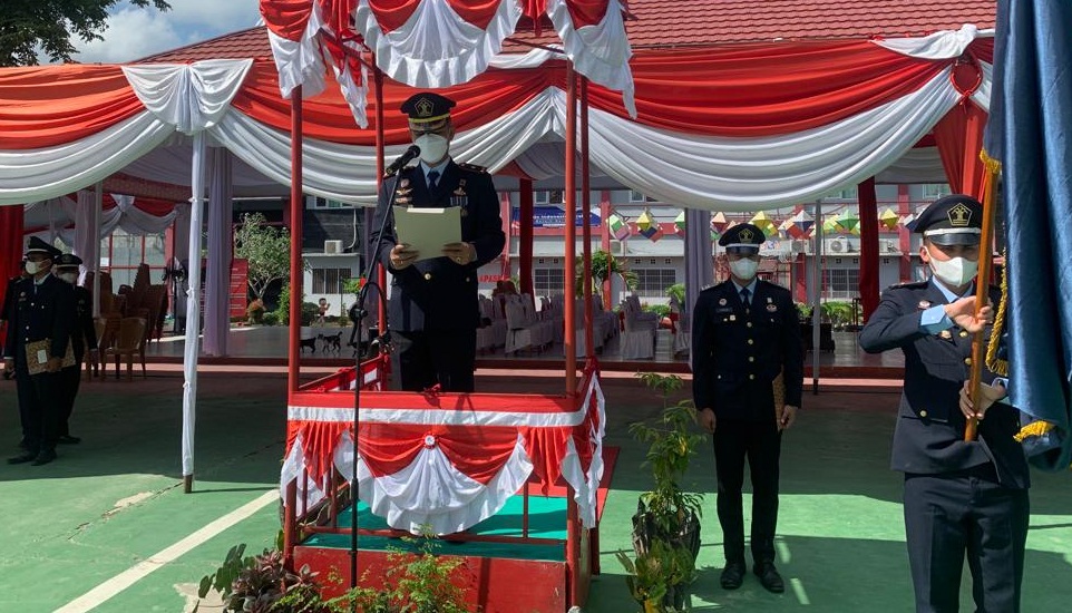  Kalapas Kayuagung Inspektur Upacara HDKD Ke-77