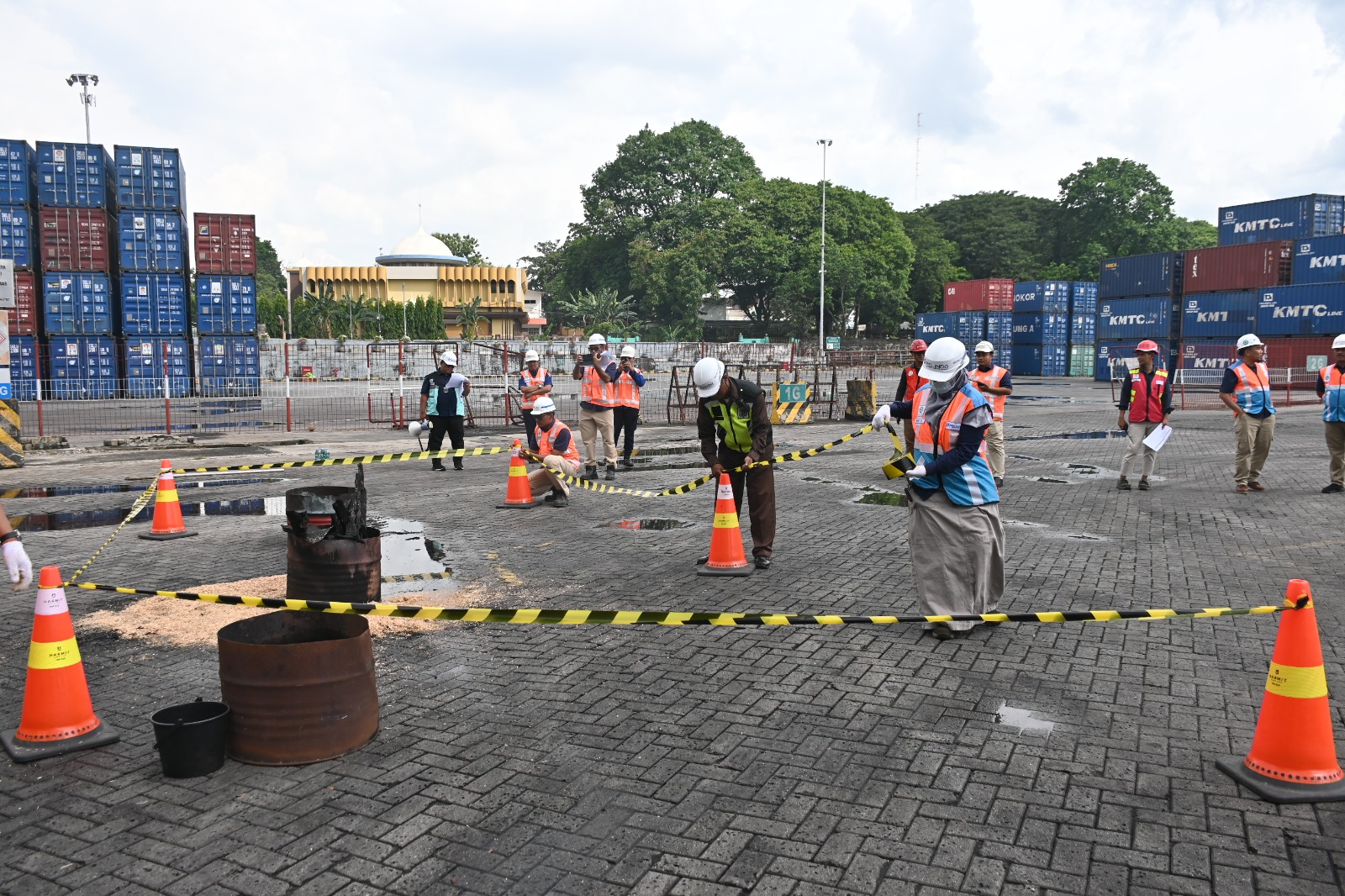 Pelindo Group R2 Palembang Gelar Drill Tanggap Darurat K3L untuk Perkuat Kesiapsiagaan Insiden Berbahaya