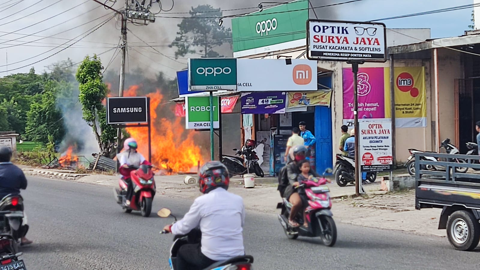 Bengkel di Kayuagung Terbakar Gegara Bakar Sampah, Tak Ada Korban Jiwa
