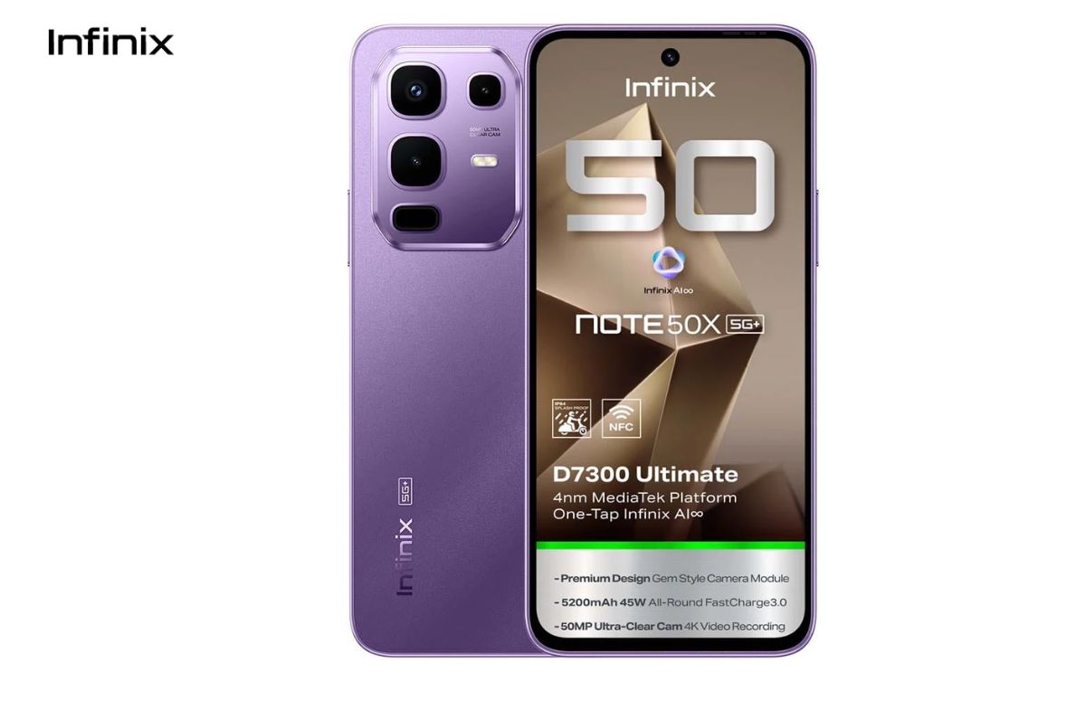 Infinix Note 50X 5G+: HP NFC dengan Performa Multitasking! Ini Spesifikasinya