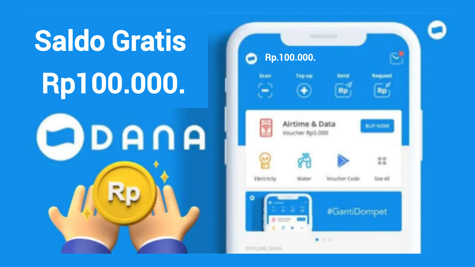 Kesempatan Dapatkan Saldo Gratis Senilai Rp100.000. dari Fitur DANA Kaget Langsung Masuk Dompet Digital 