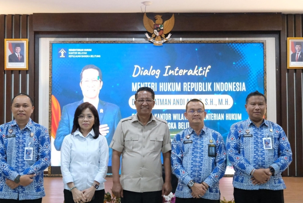Menteri Supratman Andi Agtas Dialog Interaktif di Kanwil Kemenkum Babel, Bahas Posbankum hingga Produk IG