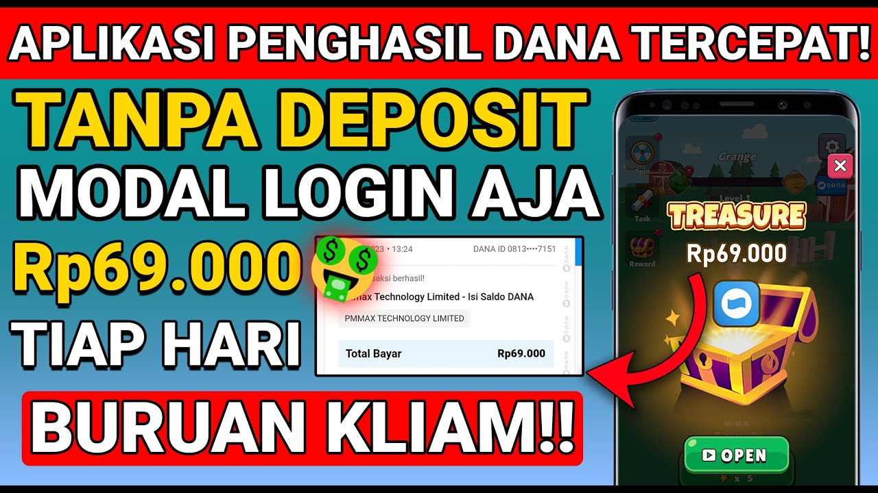 Modal Login Doang Dapat Cuan Rp69.000, Aplikasi Penghasil Saldo DANA Terbaru, Buruan Diserbu!