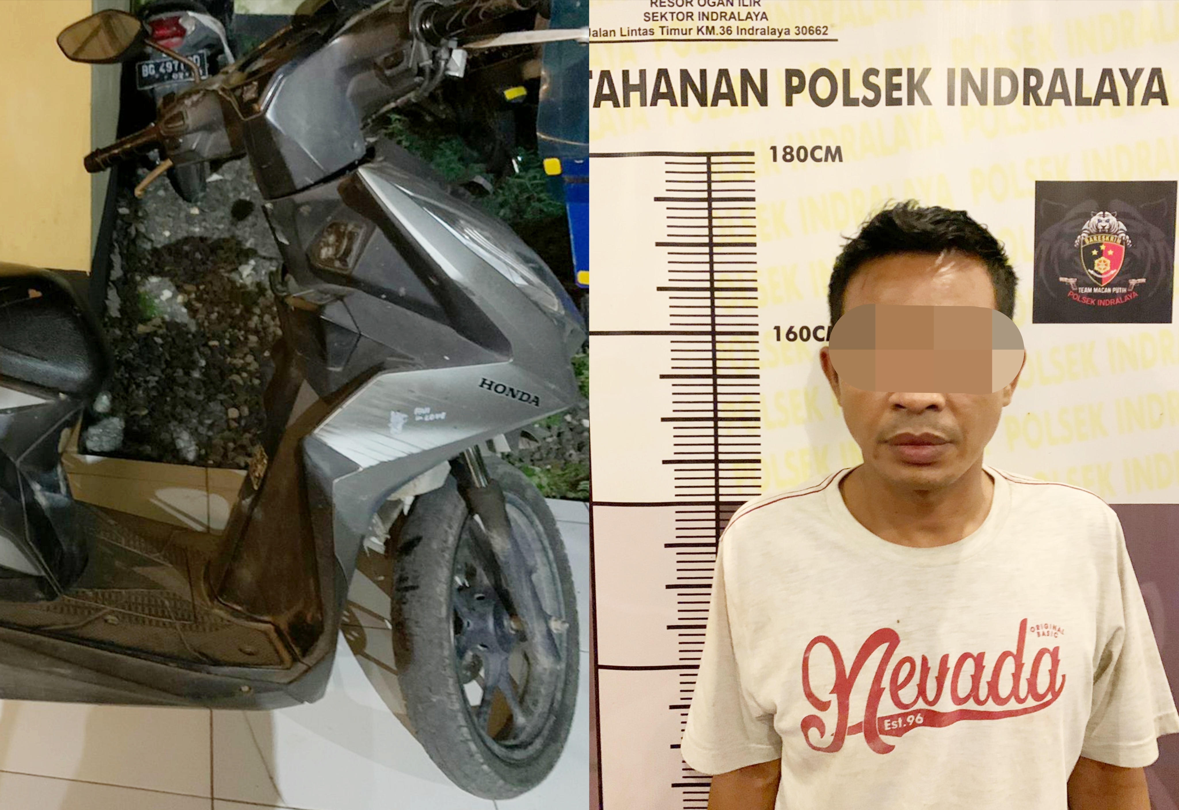 Pelaku Curanmor Diamankan Polsek Indralaya Ogan Ilir, Saat Sedang Sembunyi di Kawasan Silaberanti Palembang