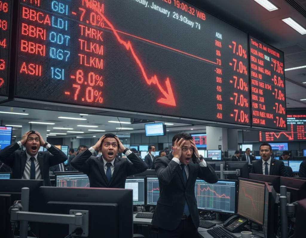 IHSG Tersungkur Hari Ini: Layar Bursa Berubah Jadi Alarm Merah, Berikut Saham Blue Chip yang Kena ARB 