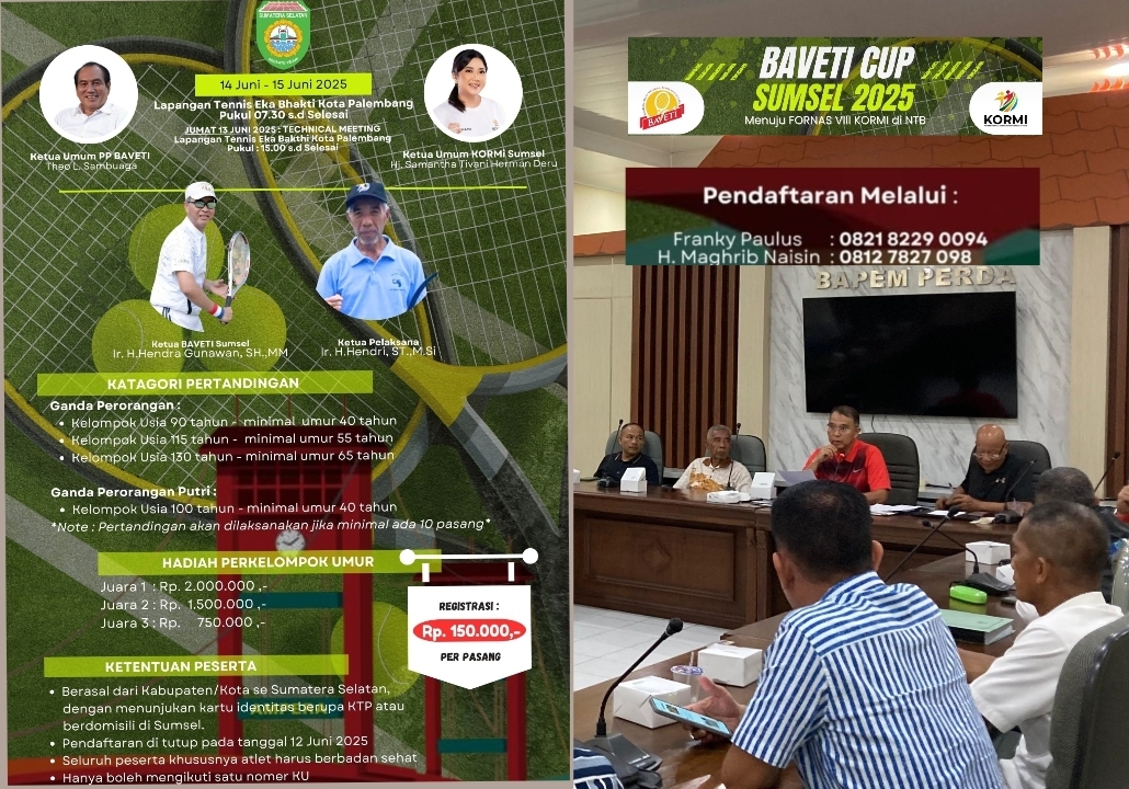 BAVETI Sumsel Siap Sambut Fornas, Gelar BAVETI Cup 2025: Catat Jadwalnya