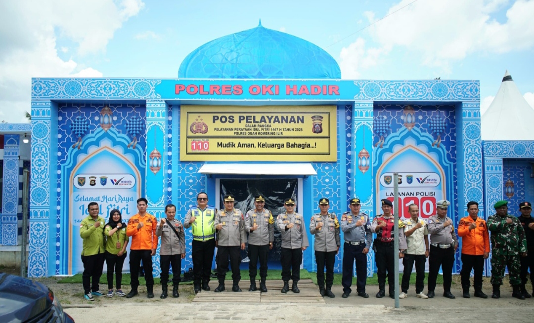 Posyan Celikah Polres OKI Ditinjau Pamatwil Polda Sumsel Pastikan Kesiapan Operasi Ketupat