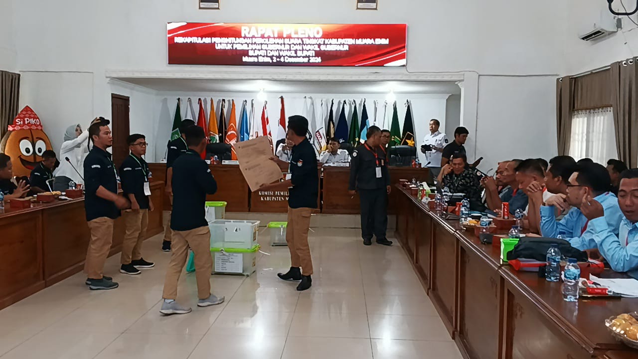 KPUD Kabupaten Muara Enim Gelar Rapat Pleno Rekapitulasi Penghitungan Suara Pemilu 2024