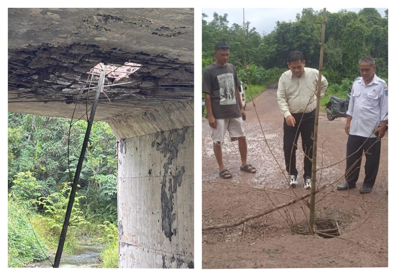 Belum Genap 8 Bulan Selesai Diperbaiki, Jembatan Jalan Provinsi di Ogan Ilir Kini Kembali Jebol