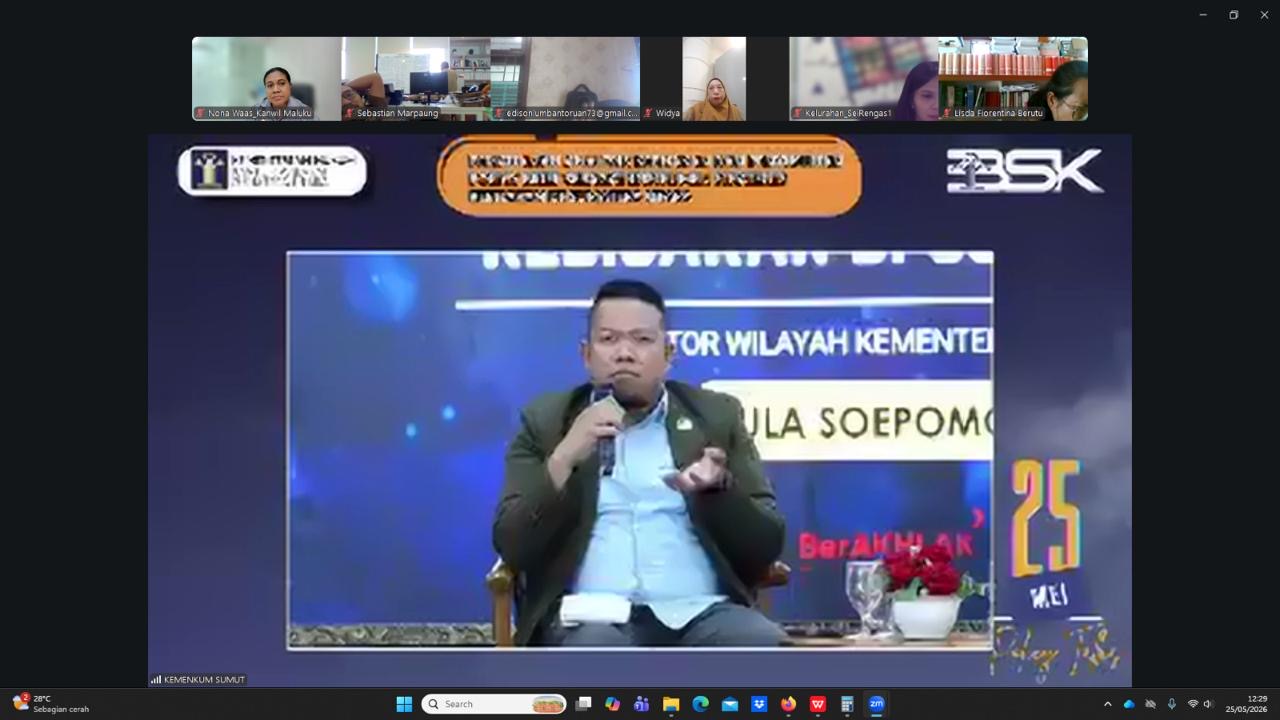 Kemenkum Sumsel Ikuti Policy Talks Sumut, Bahas Penguatan Analisis Kebijakan dan Penyusunan Policy Brief