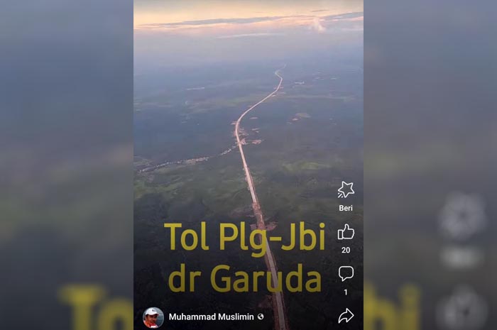 LUAR BIASA! Inilah Penampakan Tol Palembang-Jambi dari Udara