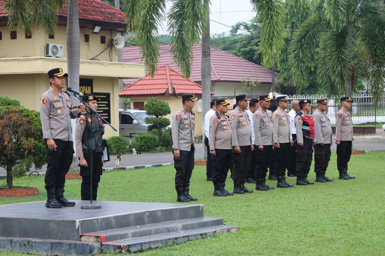 9 Hari Jelang Pilkada Serentak, Kapolres Ogan Ilir Tekankan Anggota Jaga Keamanan di Wilayah Masing-Masing