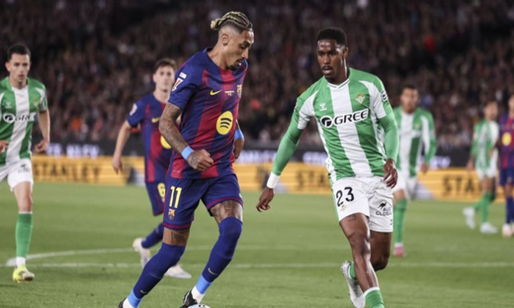 Barcelona Menang Atas Real Betis 3-1, Raphinha Jadi Pahlawan