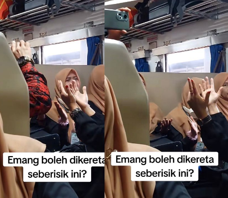 Viral di Tiktok! Rombongan Emak-emak Nyanyi Keras di Kereta, Netizen: Emang Boleh Seberisik Ini?