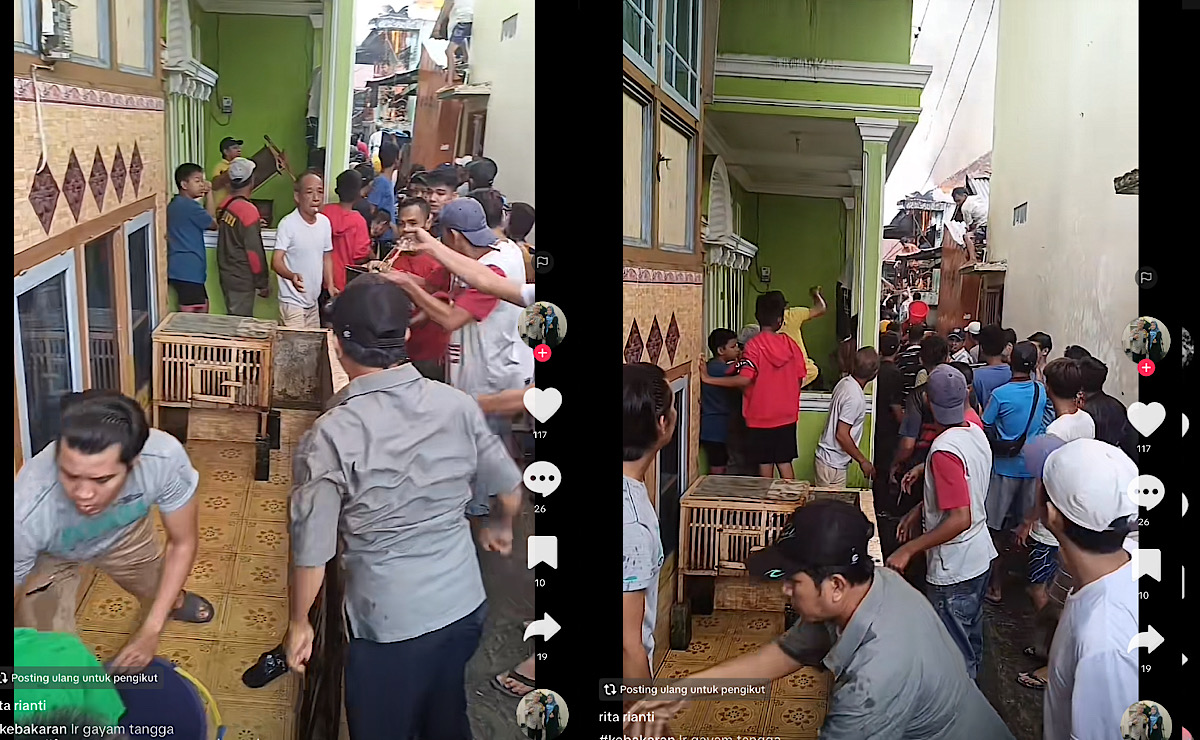 Netizen Salut Kekompakan Warga Lorong Gayam Tangga Buntung Palembang, Gotong Royong Padamkan Kebakaran